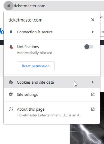 Ticketmaster-Cookies löschen - Ticketmaster-Fehlercode 0011