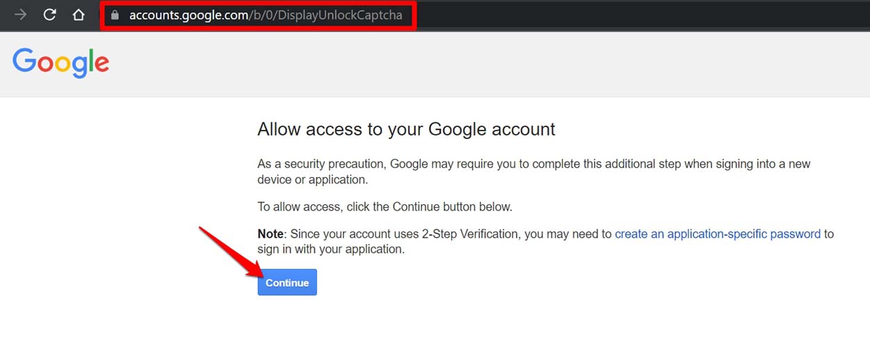 Gmail 캡차 잠금 해제