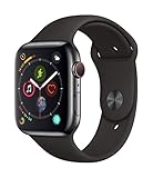 Apple Watch Series 4 (GPS + Cellular, 44mm) - スペースブラックステンレススチールケースとブラックスポーツバンド