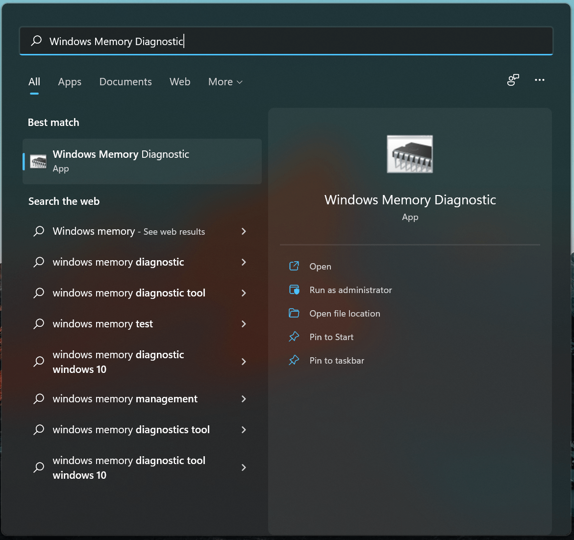 2 - Windowsメモリ診断を開く
