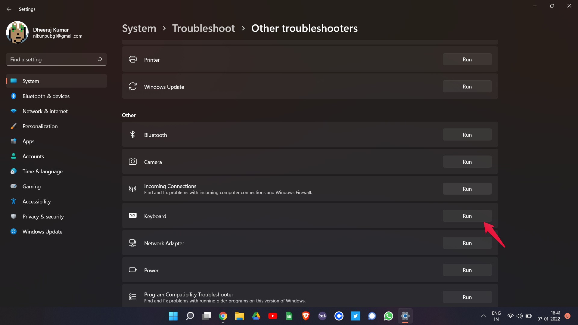 Esegui