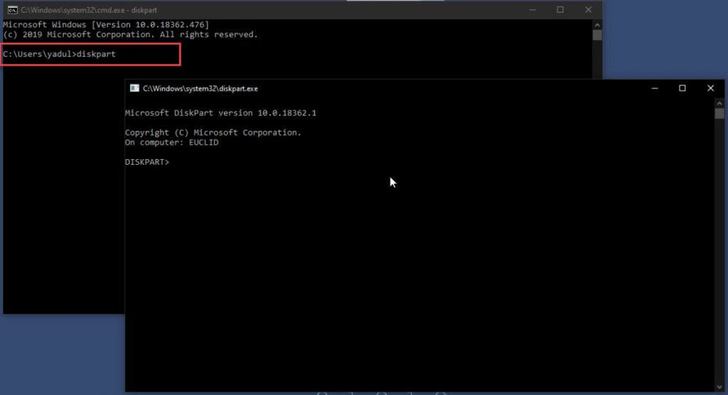 Nascondere le partizioni di sistema in Windows 10