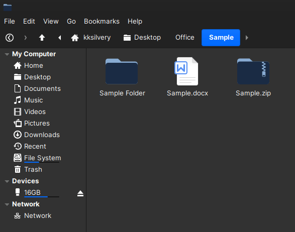 Il file ZIP è creato con successo senza errori