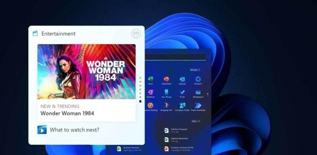 Widget de Entretenimiento - Mejores Widgets para Windows 11