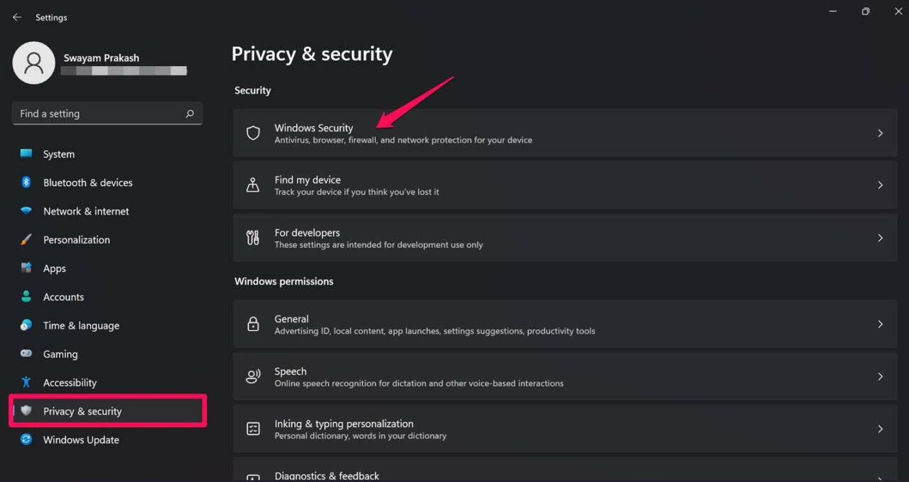 Privacy e sicurezza di Windows