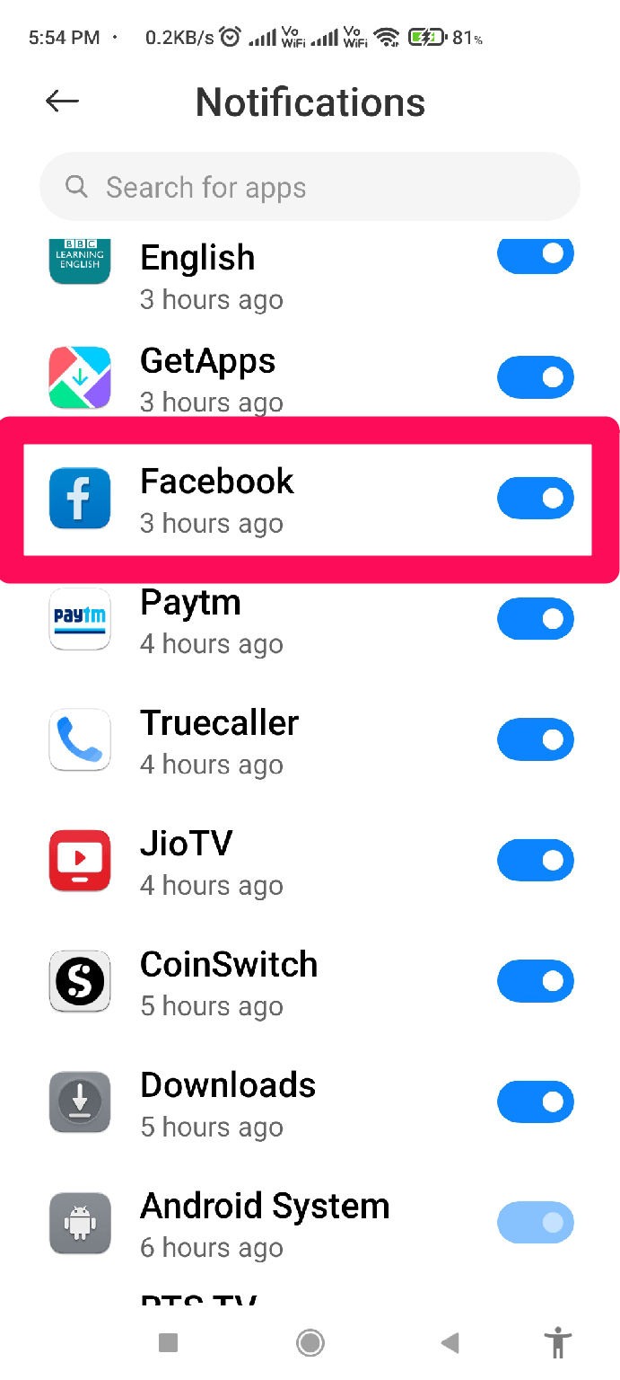 Como Corrigir o Problema de Notificação do Facebook Não Funcionando no Android? 4