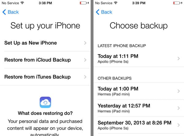 Wiederherstellen von Textnachrichten aus einem iCloud-Backup