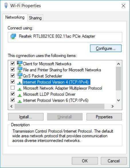 cambiar dirección IP