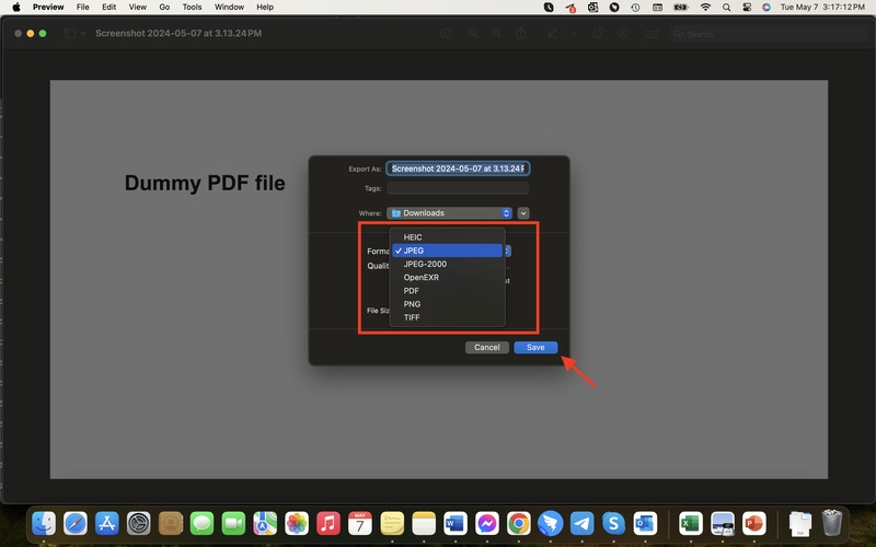 Convertir PDF a JPG en Mac Usando Capturas de Pantalla
