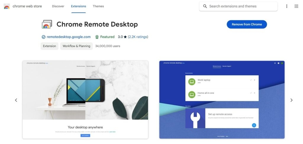 Chrome Remote Desktop