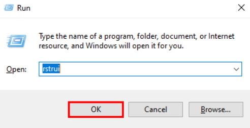 Esegui un ripristino del sistema - Windows+Shift+S non funziona