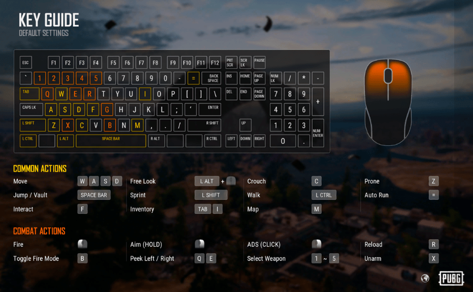 PUBG 제어 매핑