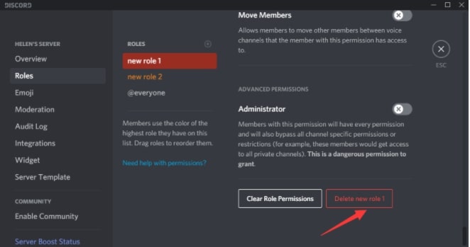 Как добавить роли в Discord