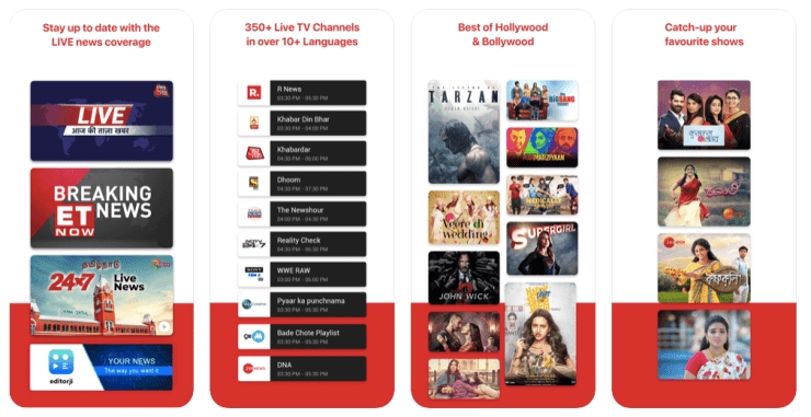Melhores Aplicativos Indianos de TV ao Vivo Android e iOS