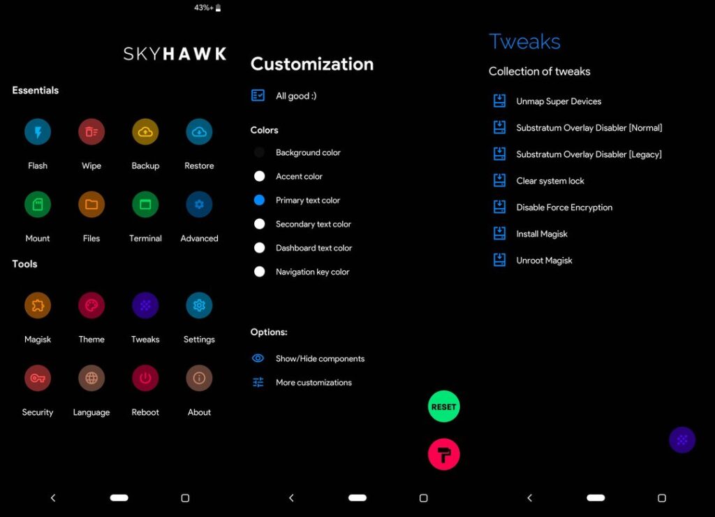 SkyHawk Recovery Project - Melhor Recuperação Personalizada para Android