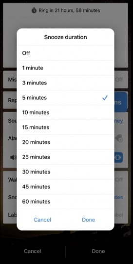 Come Cambiare il Tempo di Snooze su iPhone?
