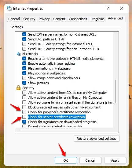 Erro NET::ERR_CERT_REVOKED no Google Chrome