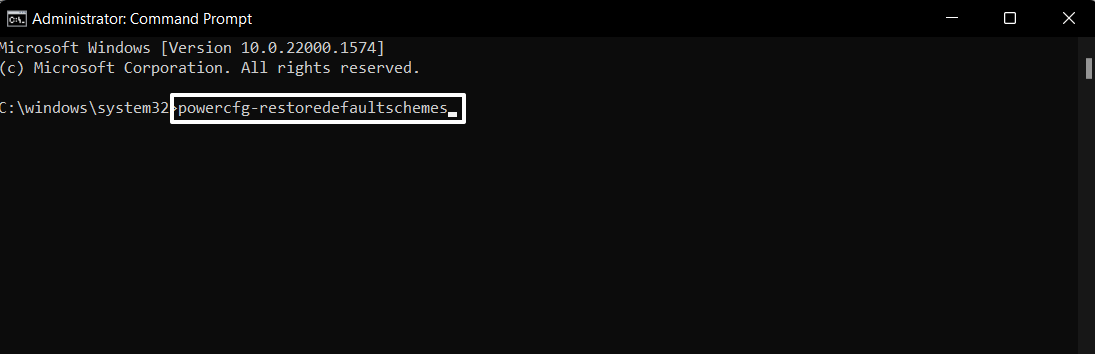 type the command