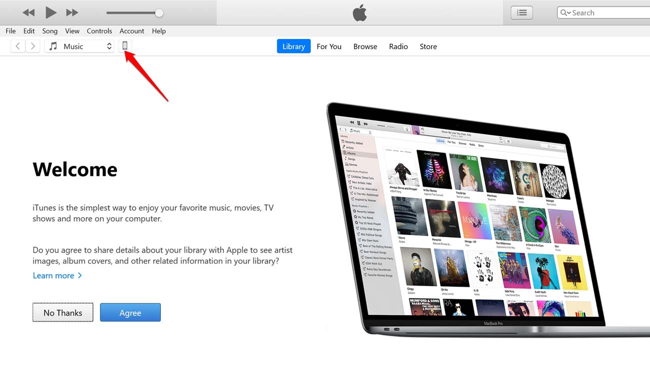 initier la sauvegarde iTunes