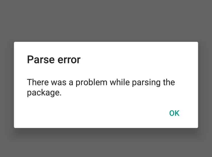 Corrigir Erro de Análise do Pacote