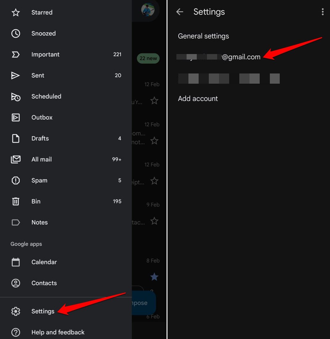 gmail account settings