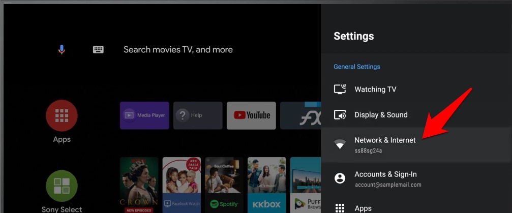 vérifier le réseau wifi sur android tv
