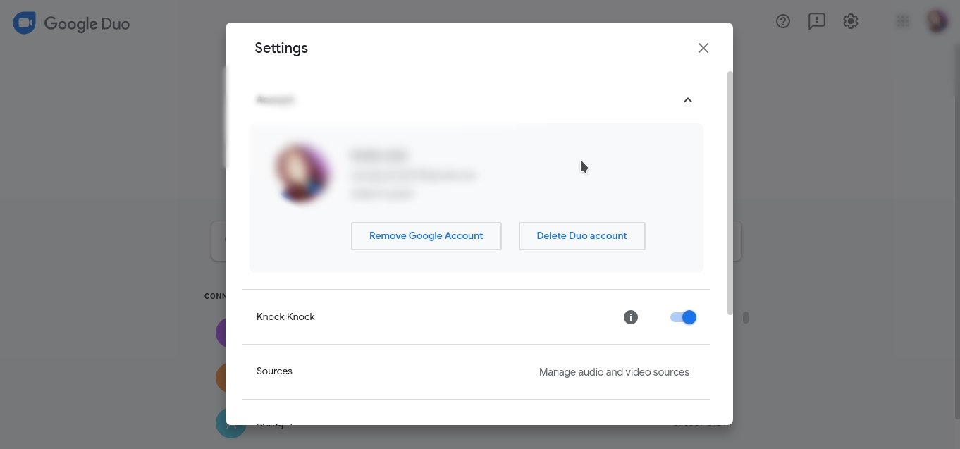 Remover Google Duo Web
