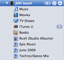 Trasferire file manualmente su iPod touch