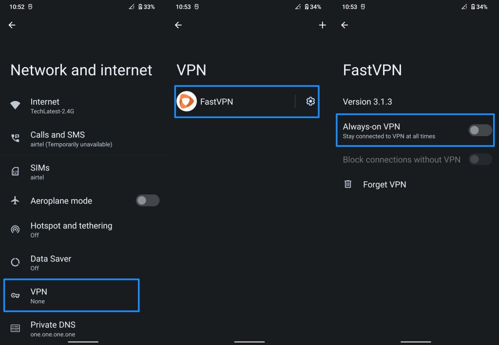 Desativar VPN Android - Facebook Pay Não Funcionando