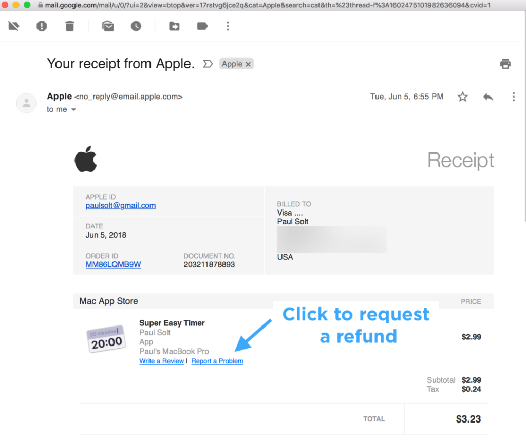 Étapes pour obtenir un remboursement iTunes ou App Store sur Mac