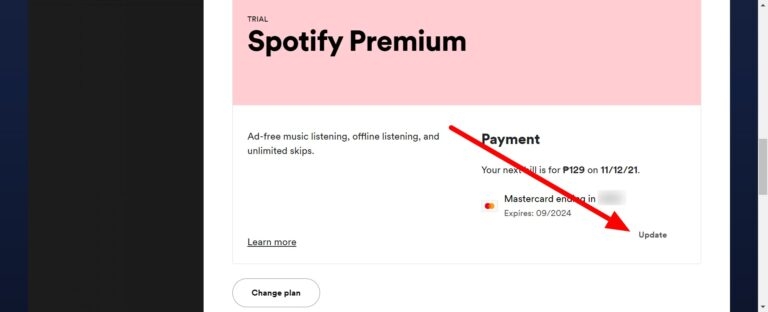 Comment changer le paiement Spotify ?