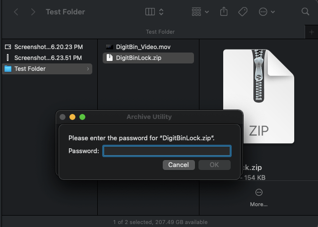Enter Password to Unlock