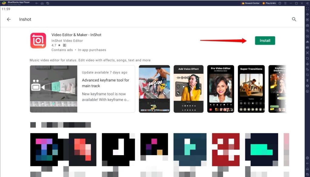 PlayStoreからInShotをインストール - InShot for PC