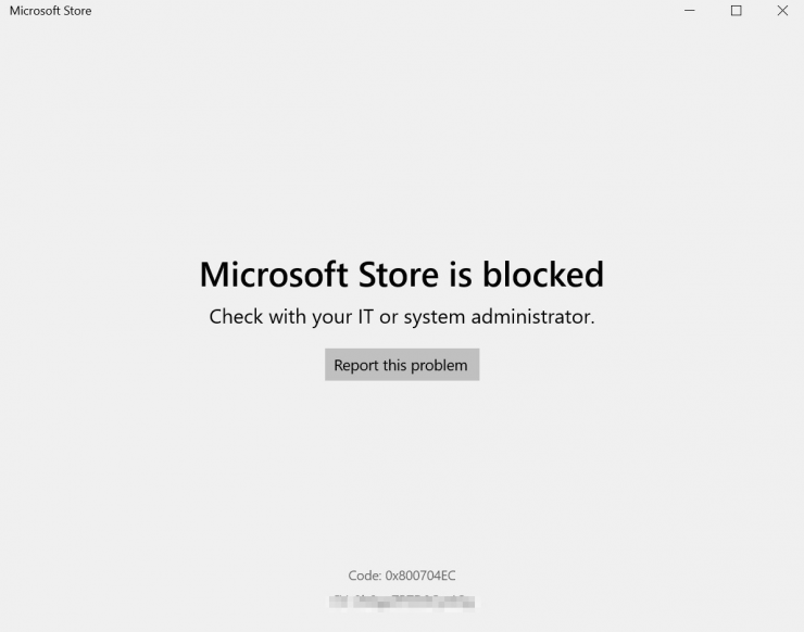 Der Store-App ist blockiert Windows Microsoft