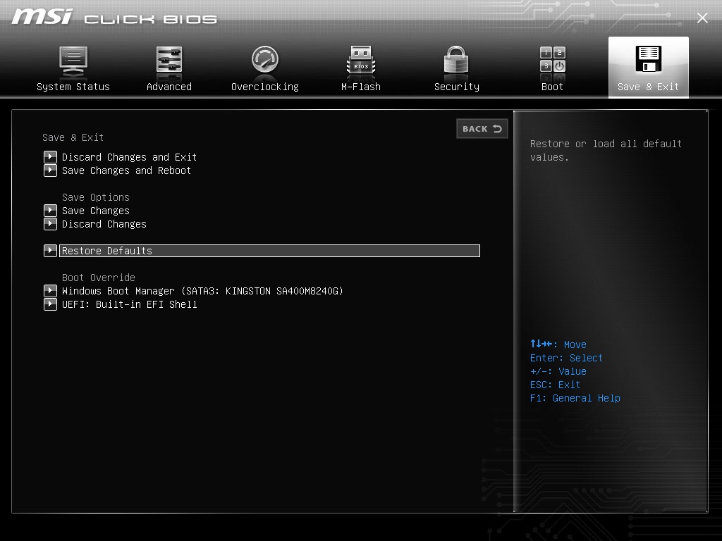 Restablecer BIOS