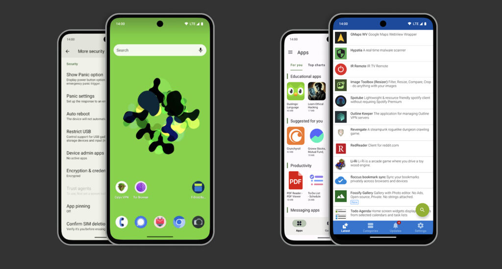 CalyxOS - Melhores ROMs Personalizadas para Android