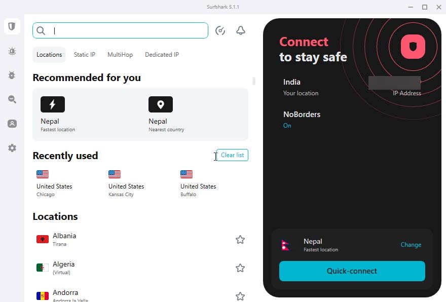 SurfShark VPN Windows