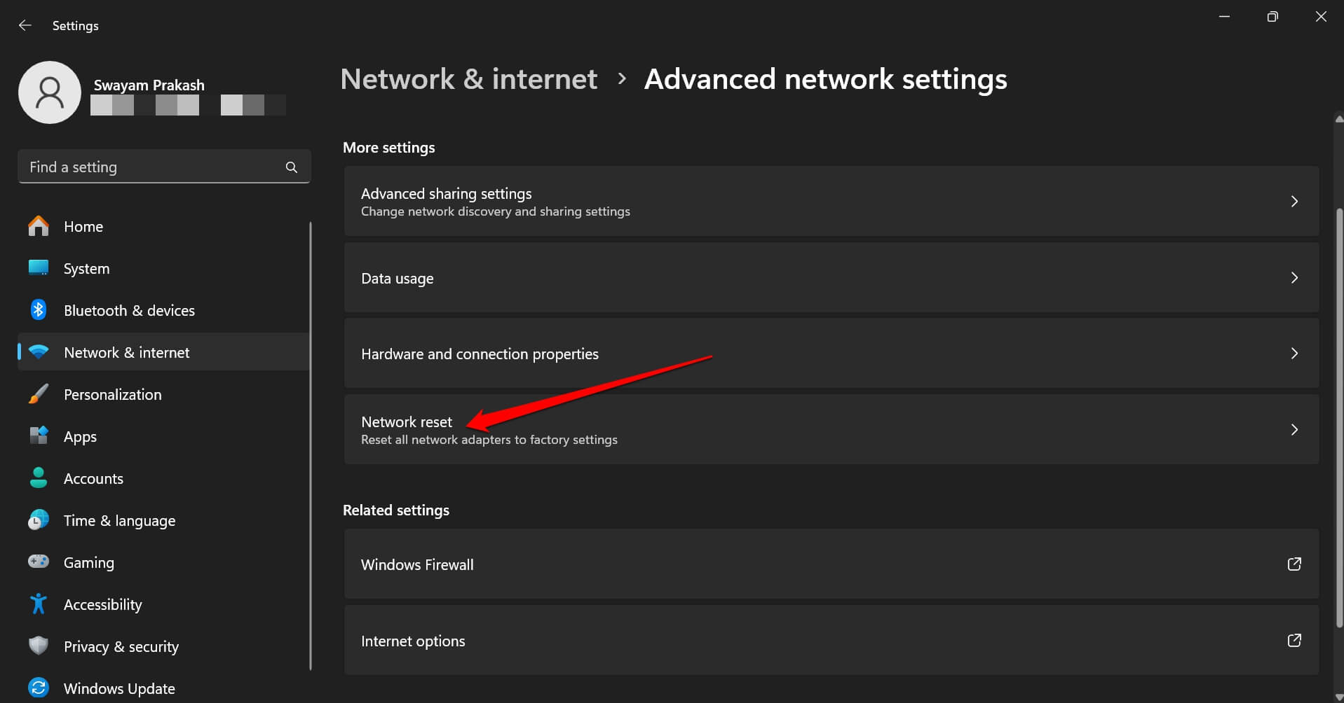 Windowsのネットワークリセット