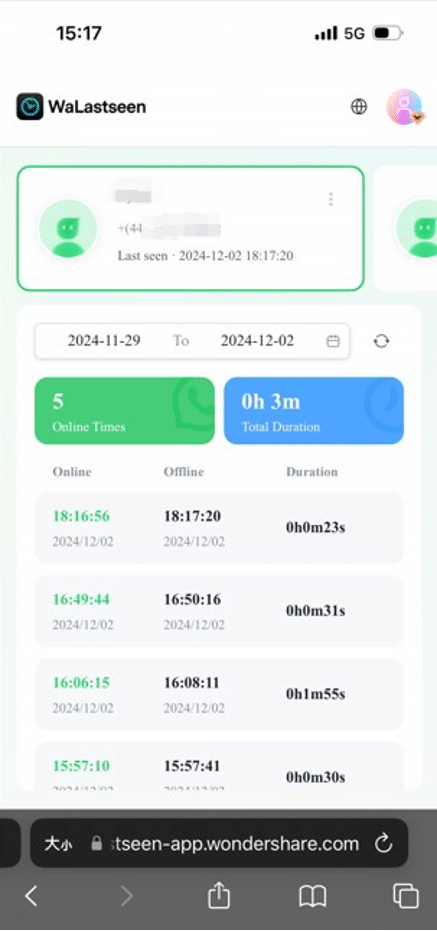 check individual online activity