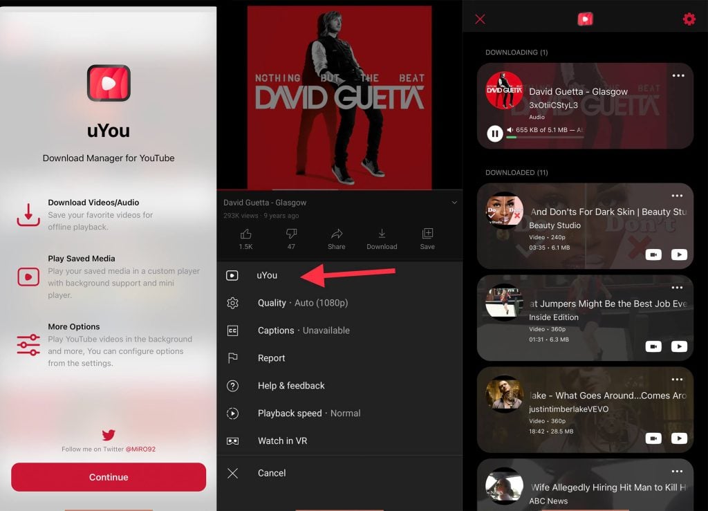 uYou - YouTube Vanced para iOS