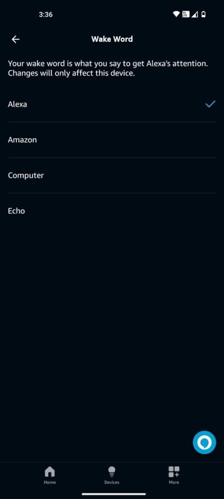 Palavra de Ativação do Echo - Alexa não respondendo, mas acendendo