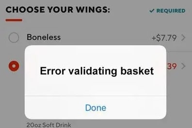Error Validando la Canasta