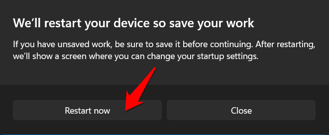 перезагрузка windows 11 в режим восстановления
