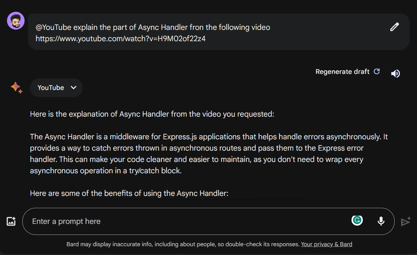 @YouTube 次の動画（動画リンク）のAsync Handlerの部分を説明してください