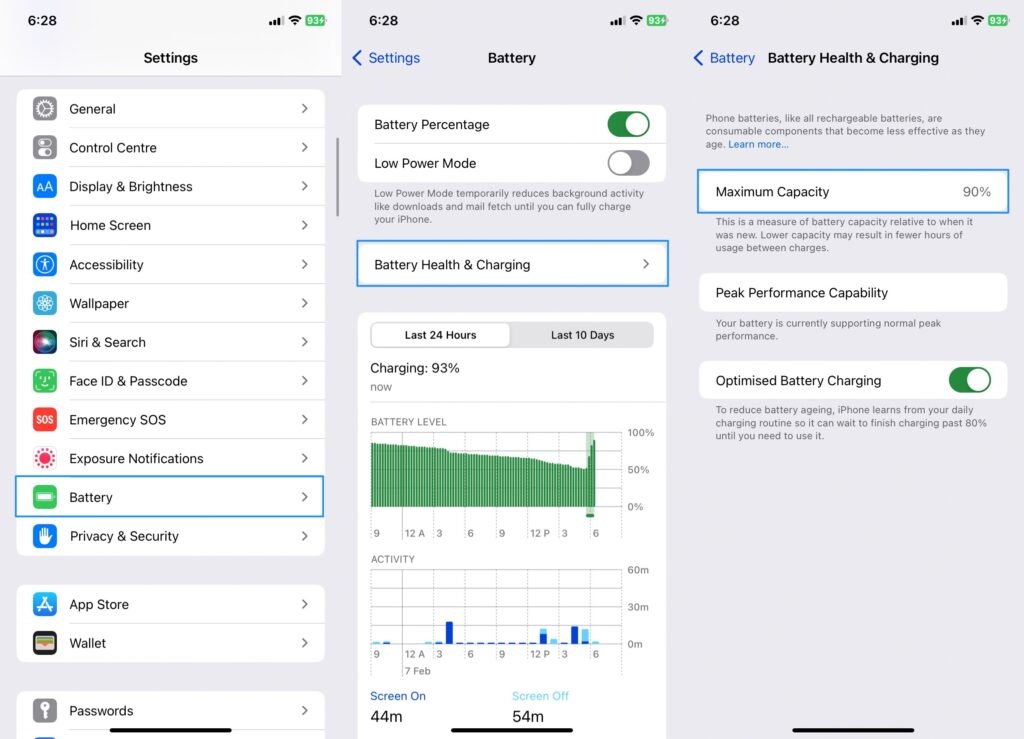 Salud de la Batería del iPhone - iPhone se enciende y apaga