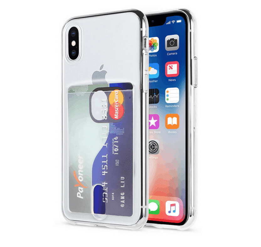 Custodia trasparente in TPU morbido con porta carte per iPhone 11 Pro