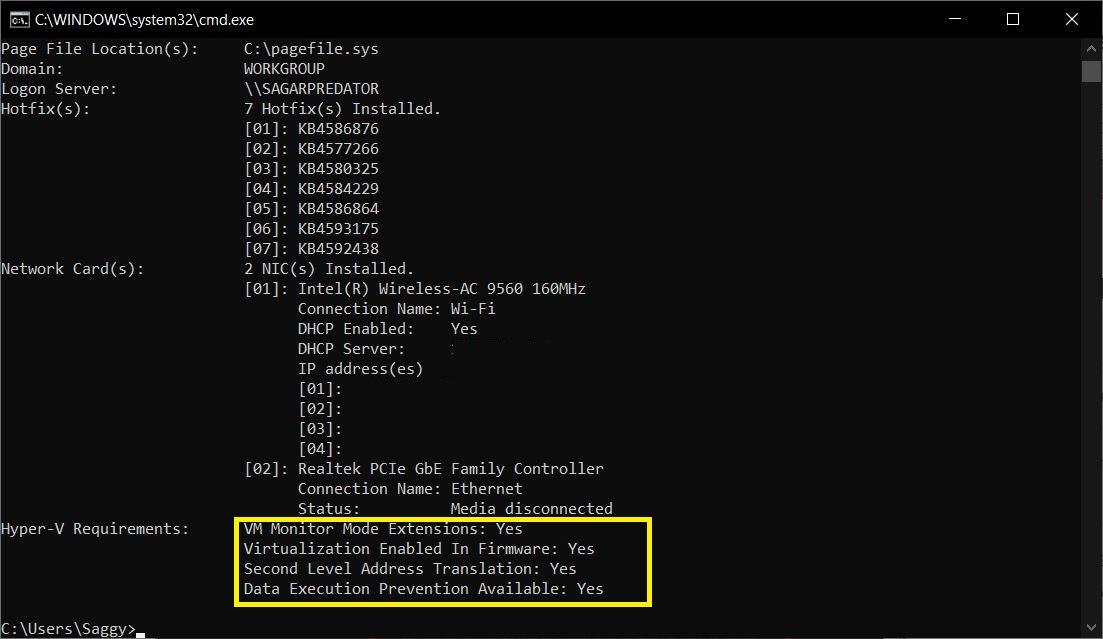 Requisiti Hyper-V.