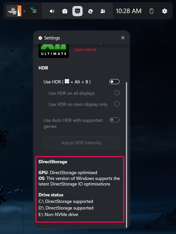 Windows DirectStorage - Ottimizza Windows 11 per il gioco