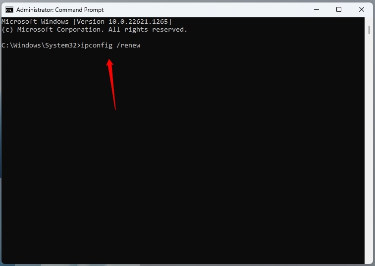 ipconfig renew - DNS Probe Finished No Internet