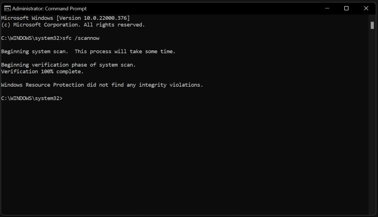 Scansiona i File di Sistema di Windows (4)